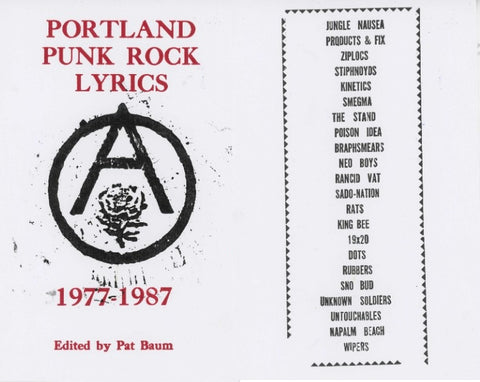 Portland Punk Rock Lyrics 1977-1987 book